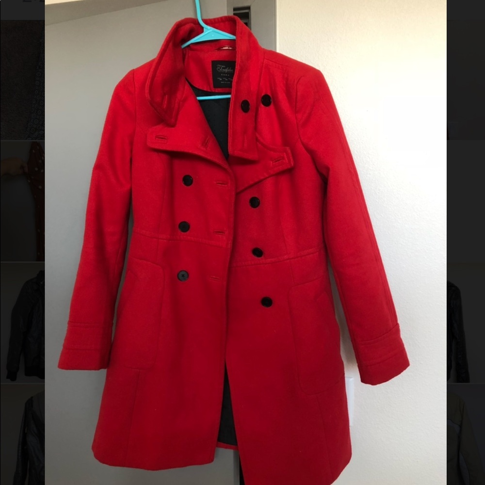 Zara Red Pea Coat